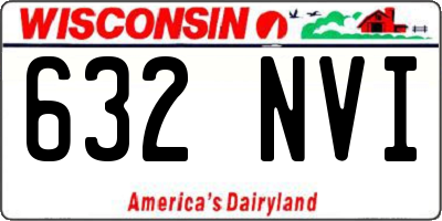 WI license plate 632NVI