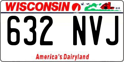 WI license plate 632NVJ