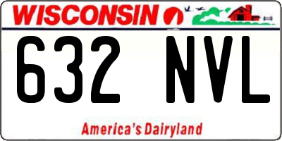 WI license plate 632NVL