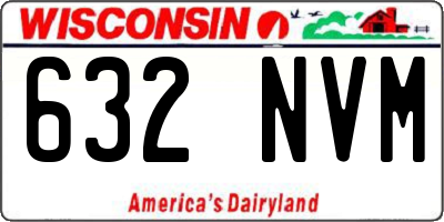 WI license plate 632NVM