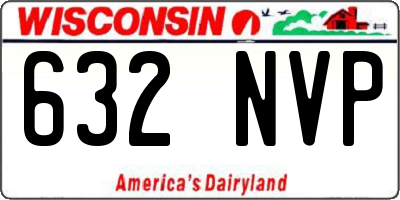 WI license plate 632NVP