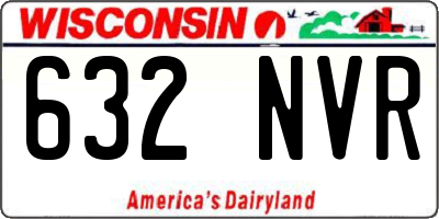 WI license plate 632NVR