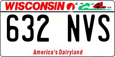 WI license plate 632NVS