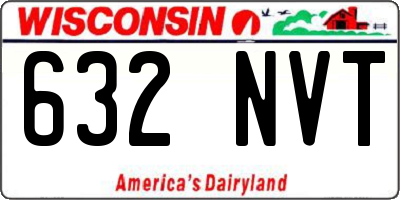 WI license plate 632NVT