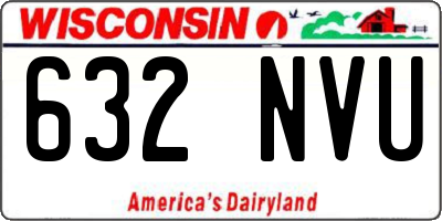 WI license plate 632NVU