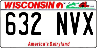 WI license plate 632NVX