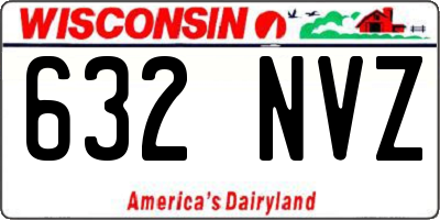 WI license plate 632NVZ