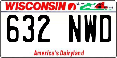 WI license plate 632NWD