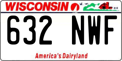 WI license plate 632NWF
