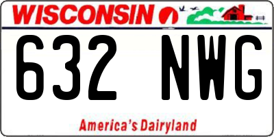 WI license plate 632NWG