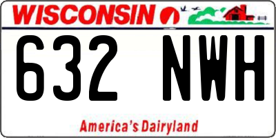 WI license plate 632NWH