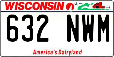 WI license plate 632NWM