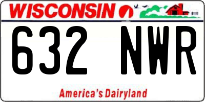 WI license plate 632NWR