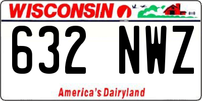 WI license plate 632NWZ