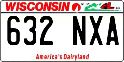 WI license plate 632NXA