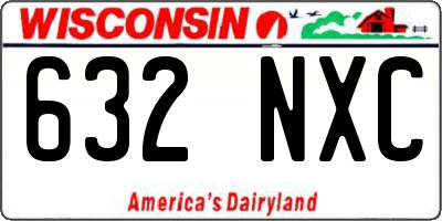 WI license plate 632NXC