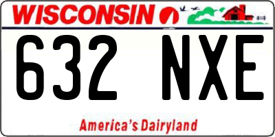 WI license plate 632NXE