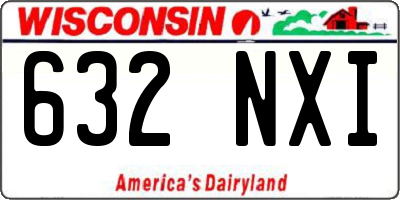 WI license plate 632NXI