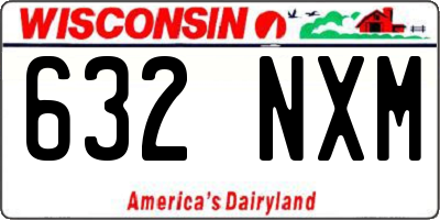 WI license plate 632NXM