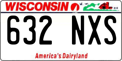 WI license plate 632NXS