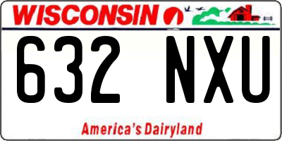 WI license plate 632NXU