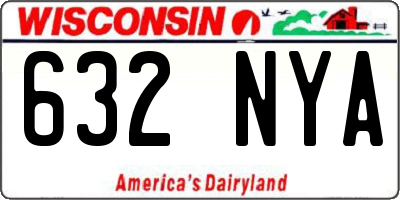 WI license plate 632NYA