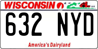 WI license plate 632NYD