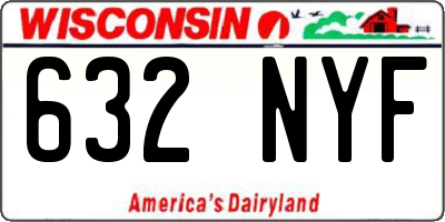 WI license plate 632NYF