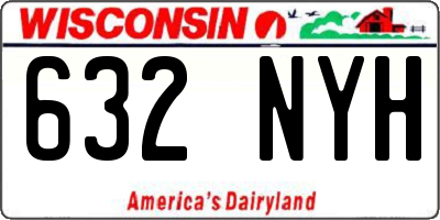 WI license plate 632NYH