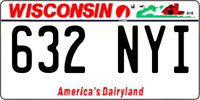 WI license plate 632NYI