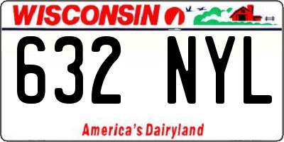 WI license plate 632NYL