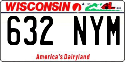 WI license plate 632NYM