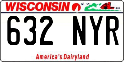 WI license plate 632NYR