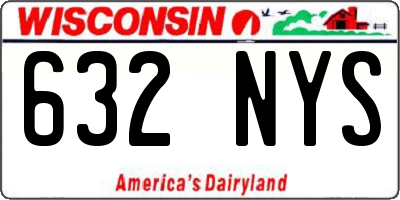 WI license plate 632NYS