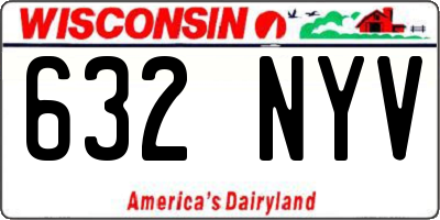 WI license plate 632NYV