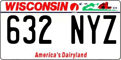 WI license plate 632NYZ