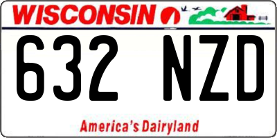 WI license plate 632NZD
