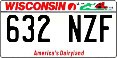 WI license plate 632NZF