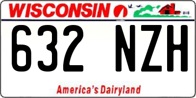 WI license plate 632NZH
