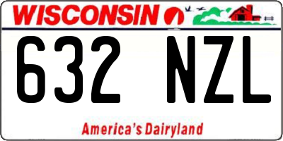 WI license plate 632NZL