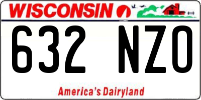 WI license plate 632NZO