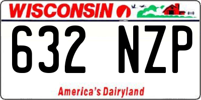 WI license plate 632NZP