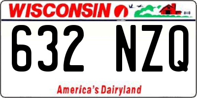 WI license plate 632NZQ