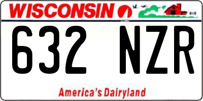 WI license plate 632NZR