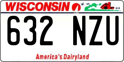 WI license plate 632NZU