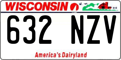 WI license plate 632NZV