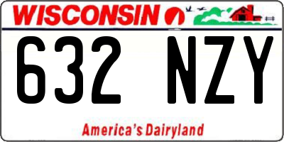WI license plate 632NZY