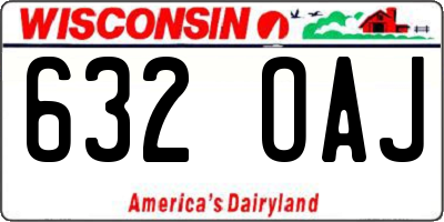 WI license plate 632OAJ