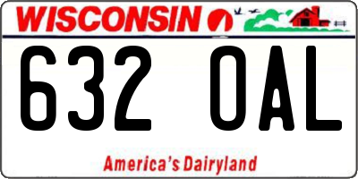 WI license plate 632OAL