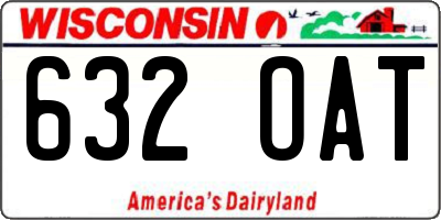 WI license plate 632OAT